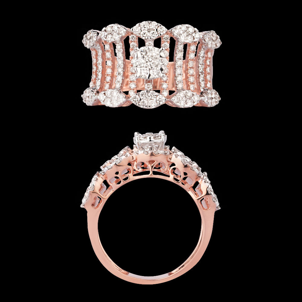 18K Rose Gold Diamond Ring - 1.343ct VVS-VS-HI