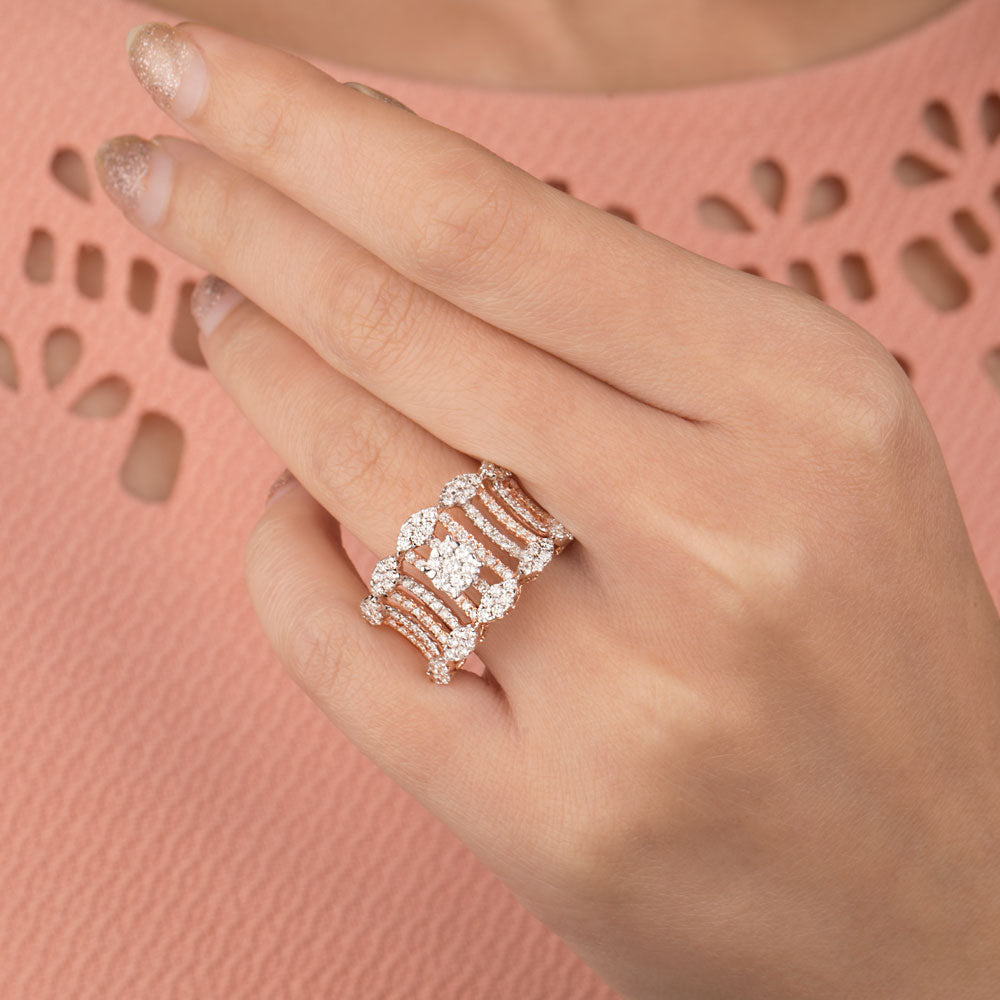 18K Rose Gold Diamond Ring - 1.343ct VVS-VS-HI