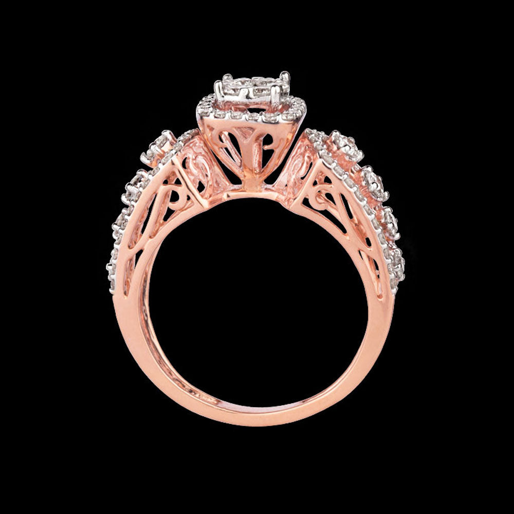 18K Rose Gold Diamond Ring - 0.898ct VVS-VS-HI