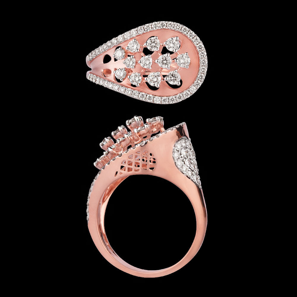18K Rose Gold Diamond Ring - 1.251ct VVS-VS-GH
