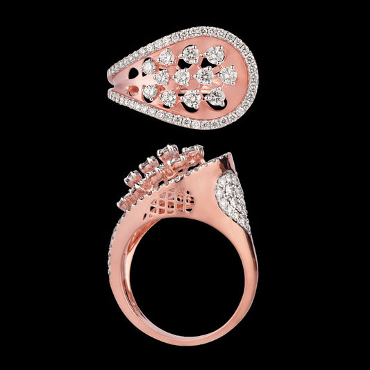18K Rose Gold Diamond Ring - 1.251ct VVS-VS-GH