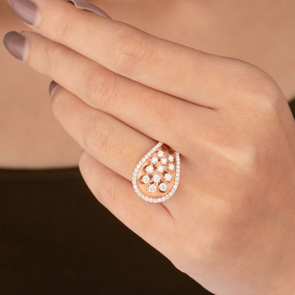 18K Rose Gold Diamond Ring - 1.251ct VVS-VS-GH