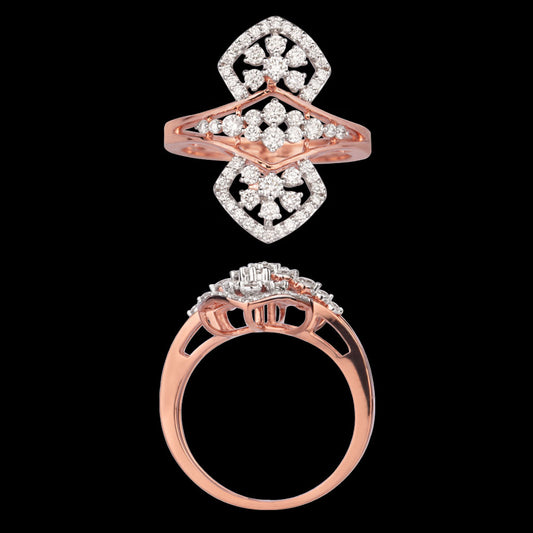 18K Rose Gold Diamond Ring - 0.72ct VVS-VS-GH