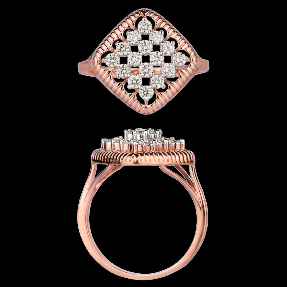 18K Rose Gold Diamond Ring - 0.537ct VVS-VS-JK