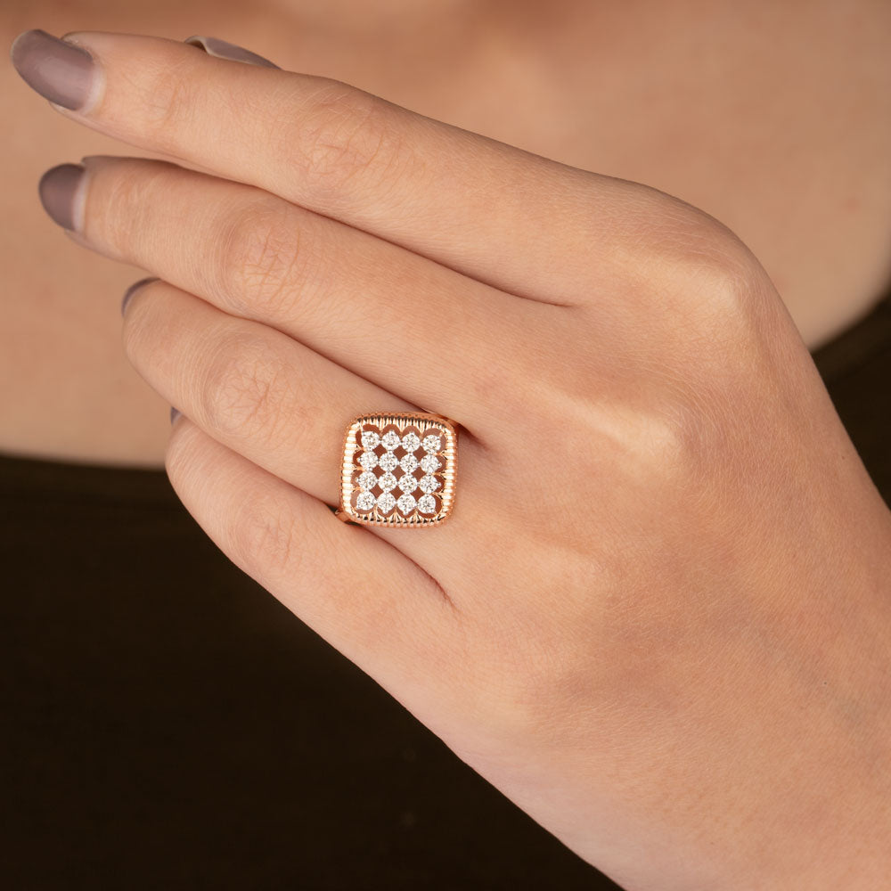 18K Rose Gold Diamond Ring - 0.537ct VVS-VS-JK