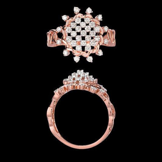 18K Rose Gold Diamond Ring - 0.545ct VVS-VS-GH