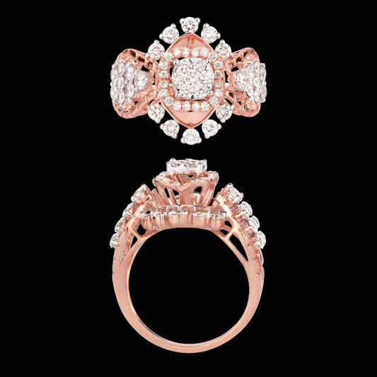 18K Rose Gold Diamond Ring - 1.35ct VVS-VS-GH