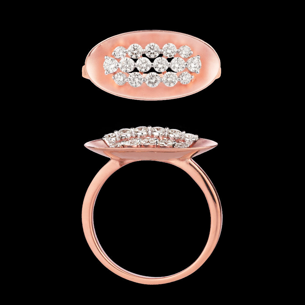 18K Rose Gold Diamond Ring - 0.509ct VVS-VS-IJ