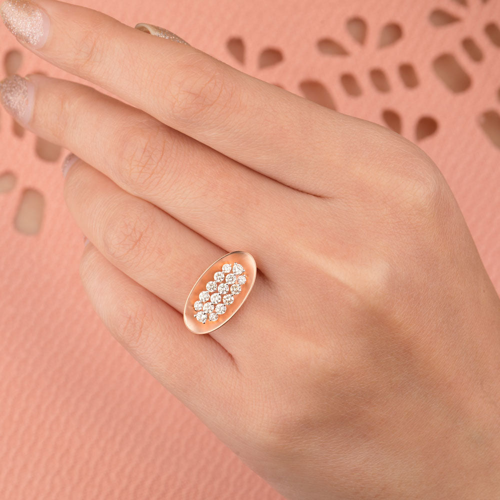 18K Rose Gold Diamond Ring - 0.509ct VVS-VS-IJ