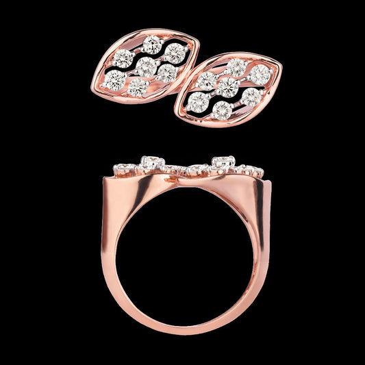 18K Rose Gold Diamond Ring - 0.475ct VVS-VS-JK