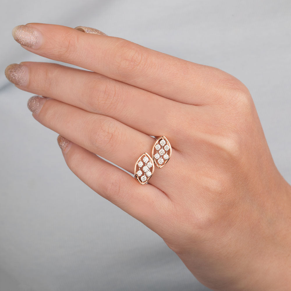 18K Rose Gold Diamond Ring - 0.475ct VVS-VS-JK