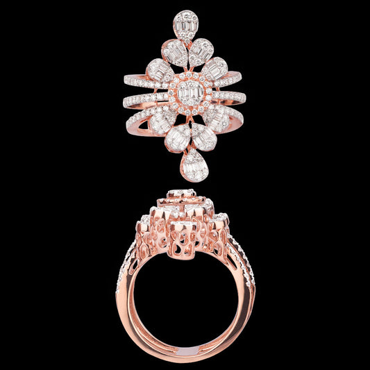 18K Rose Gold Diamond Ring - 1.746ct VS-SI-FG
