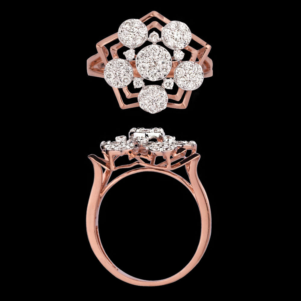 18K Rose Gold Diamond Ring - 0.822ct VVS-VS-GH