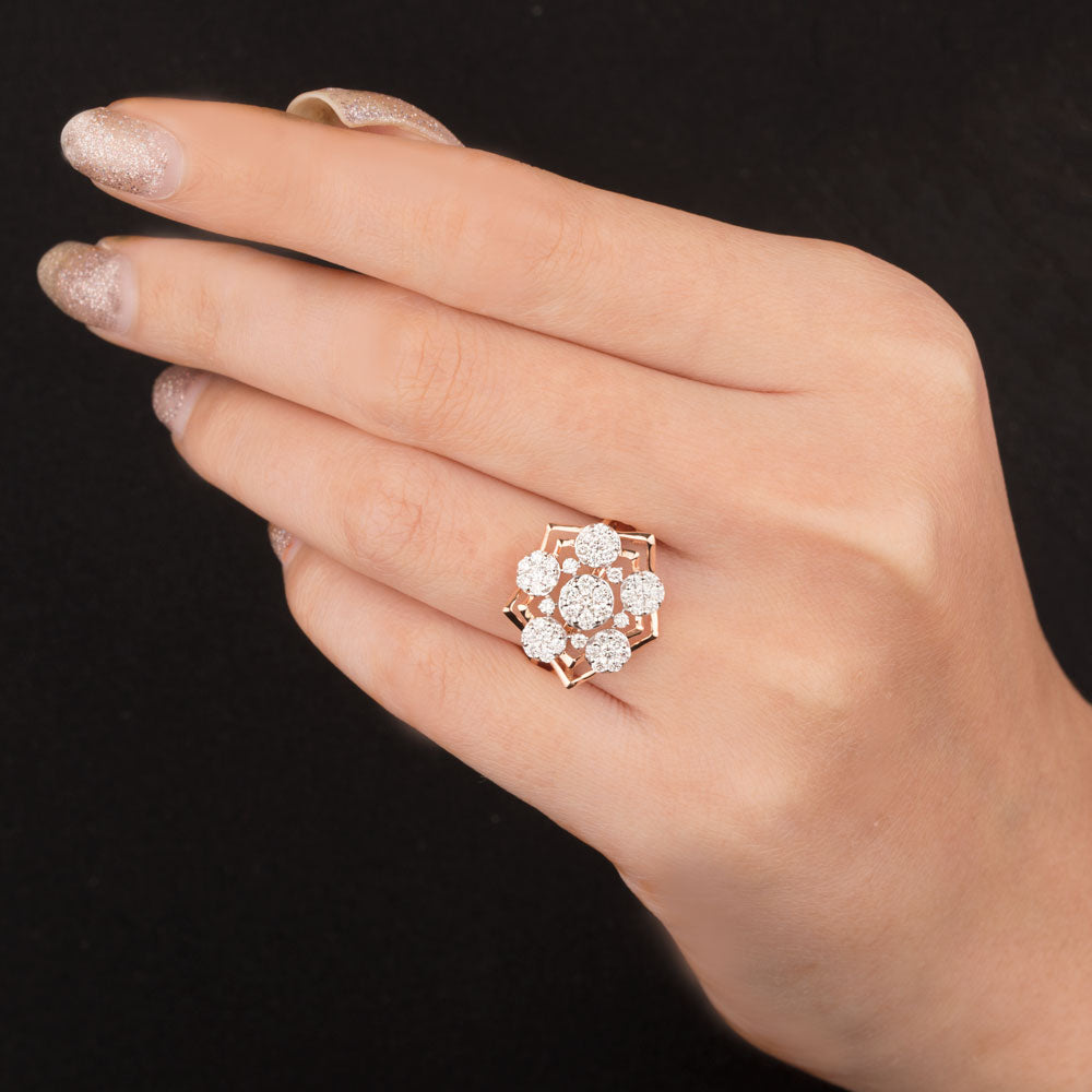 18K Rose Gold Diamond Ring - 0.822ct VVS-VS-GH