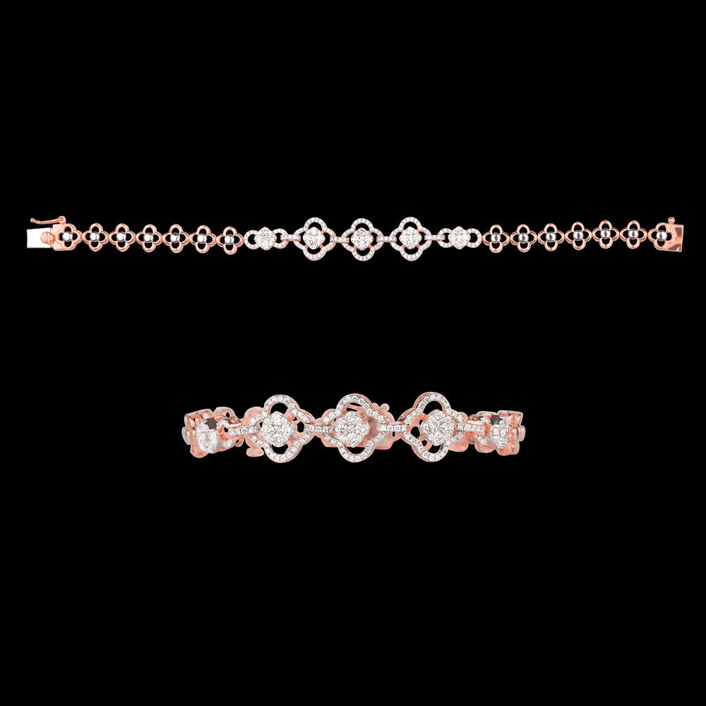 18K Rose Gold Diamond Bracelet - 1.647ct VVS-VS-GH