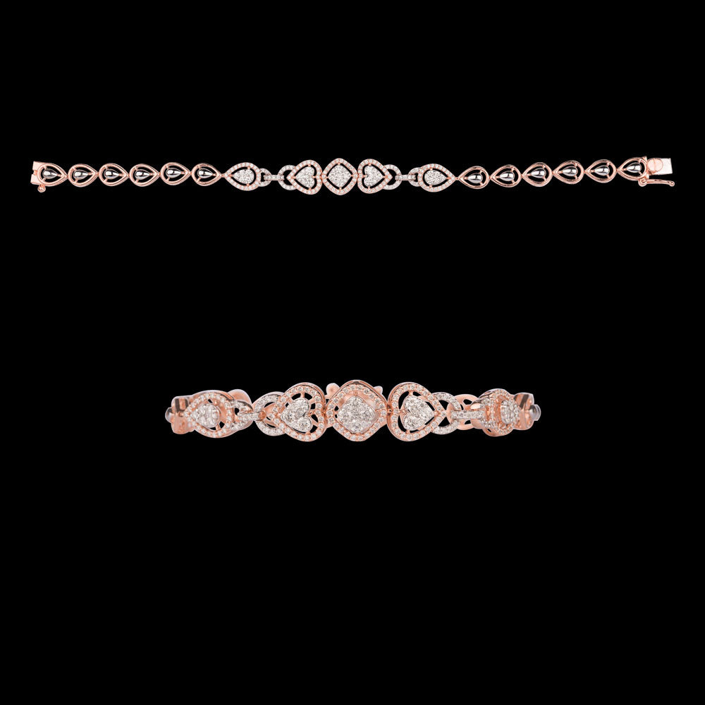 18K Rose Gold Diamond Bracelet - 1.374ct VVS-VS-GH