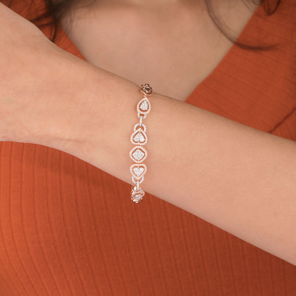 18K Rose Gold Diamond Bracelet - 1.374ct VVS-VS-GH