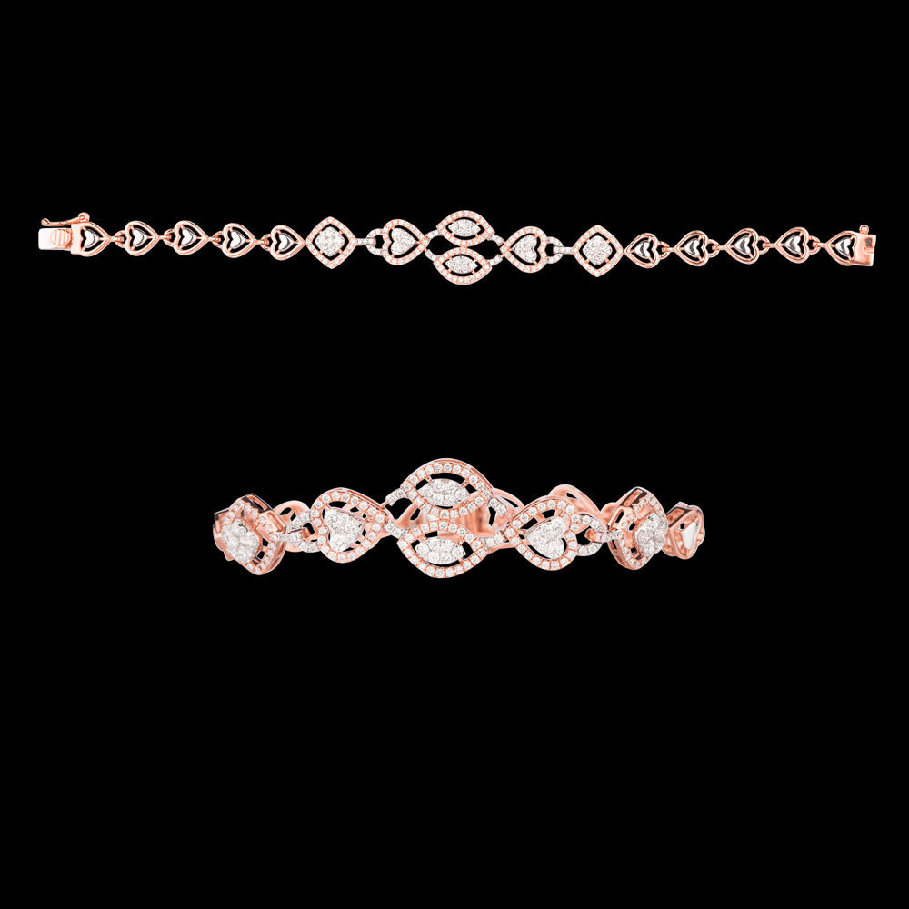 18K Rose Gold Diamond Bracelet - 1.774ct VVS-VS-GH