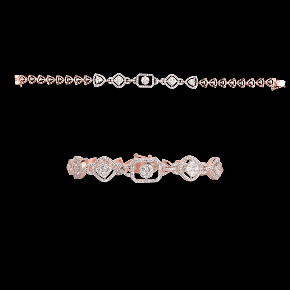 18K Rose Gold Diamond Bracelet - 1.578ct VVS-VS-GH
