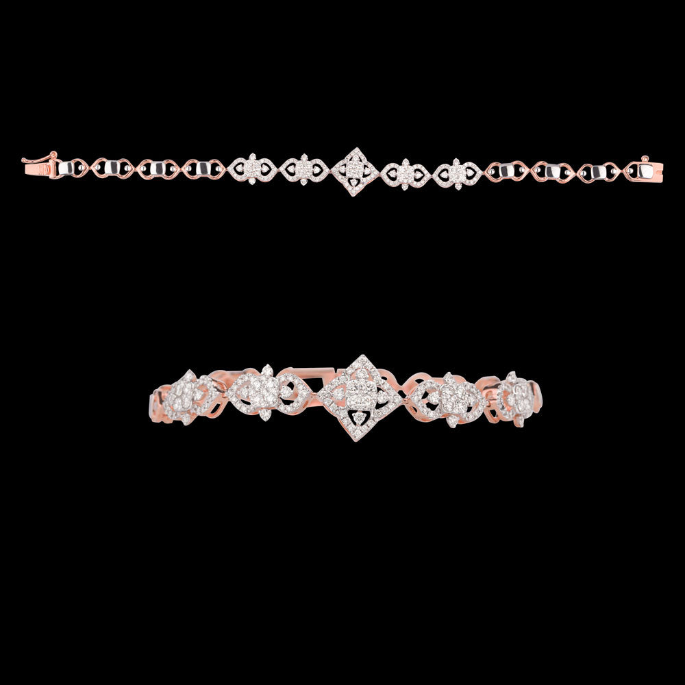 18K Rose Gold Diamond Bracelet - 1.674ct VVS-VS-GH