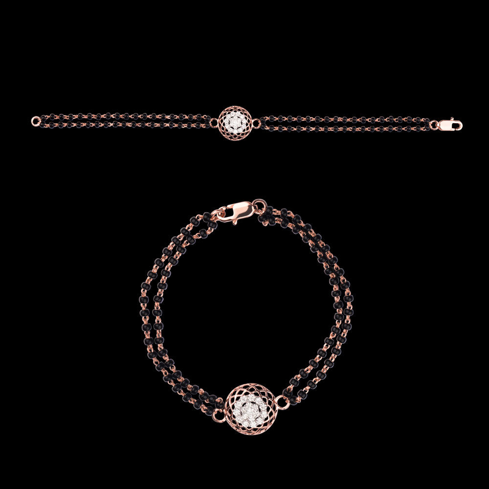 14K Rose Gold Diamond Bracelet - 0.422ct VS-SI-GH with Colour Stones