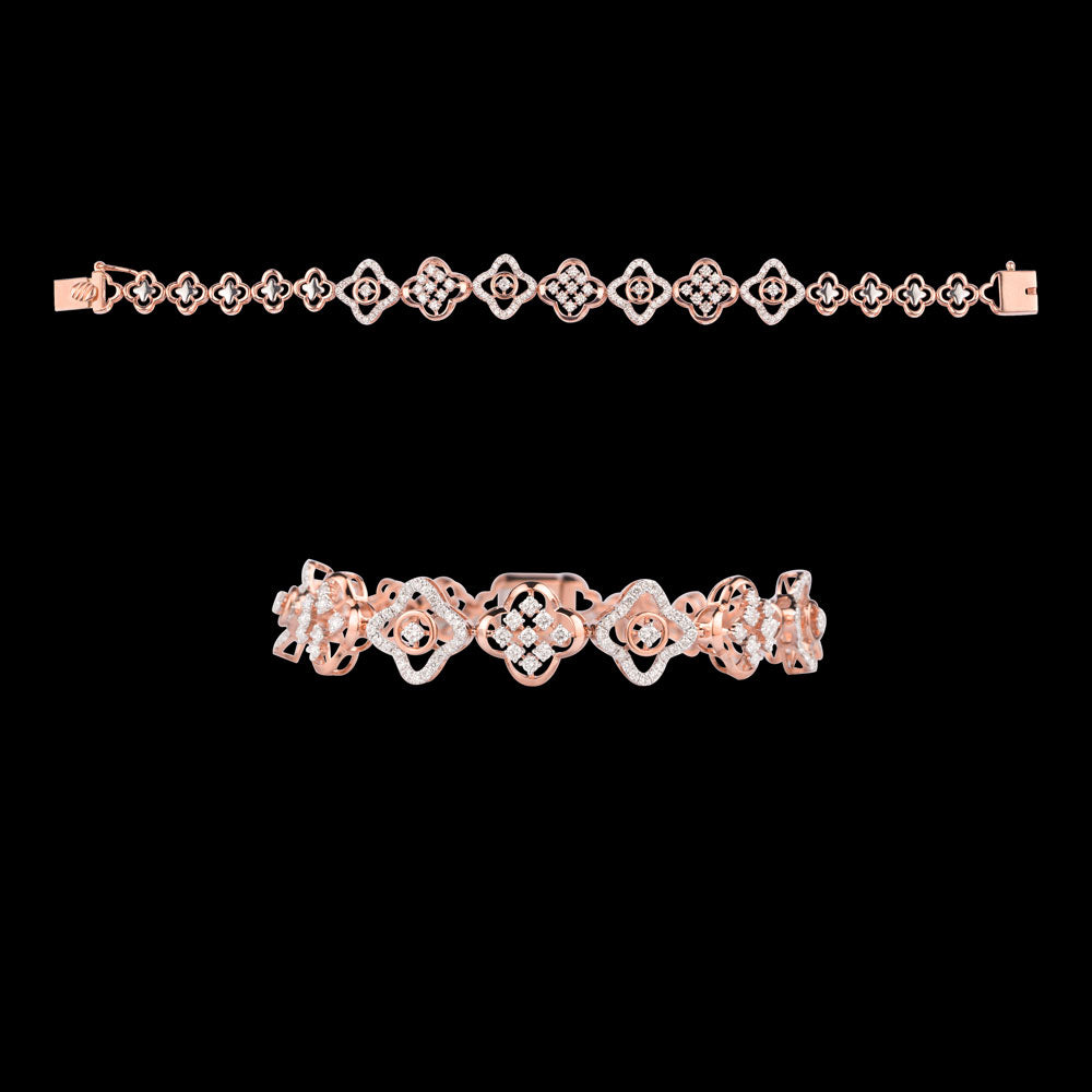 14K Rose Gold Diamond Bracelet - 1.325ct VVS-VS-GH