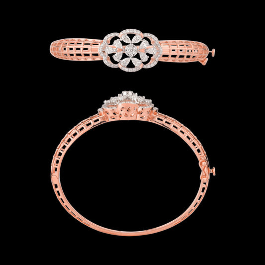 18K Rose Gold Diamond Kada - 1.526ct VS-SI-FG