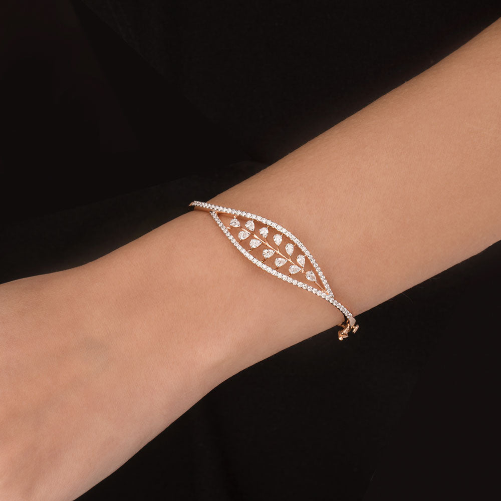 18K Rose Gold Diamond Kada - 1.916ct VS-SI-FG