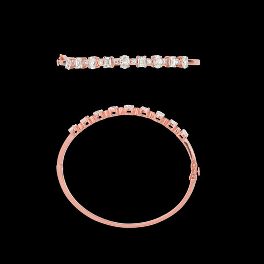 18K Rose Gold Diamond Kada - 2.86ct SI-HI