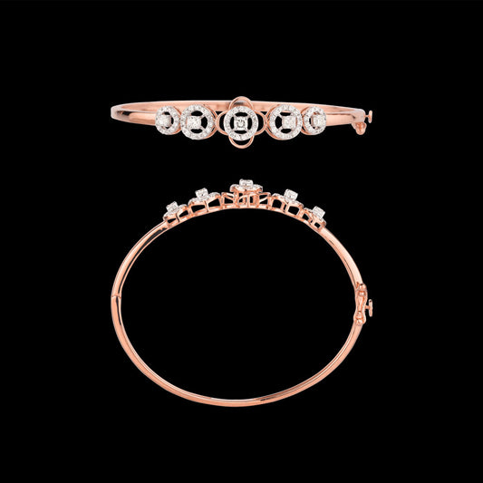 18K Rose Gold Diamond Kada - 1.282ct VS-HI