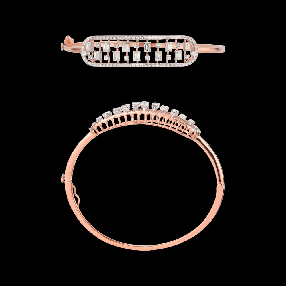 18K Rose Gold Diamond Kada - 2.464ct SI-HI