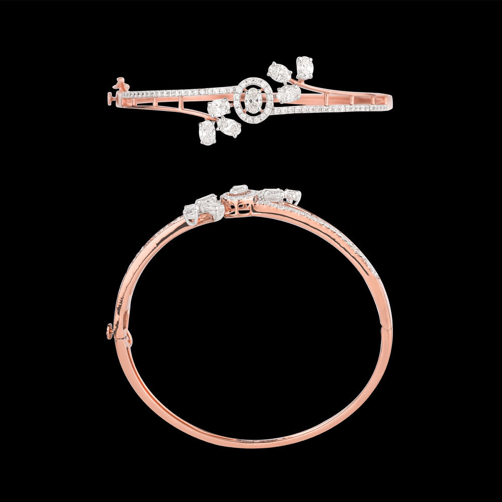 18K Rose Gold Diamond Kada - 2.352ct SI-HI