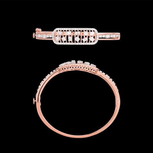 18K Rose Gold Diamond Kada - 2.138ct VS-JK