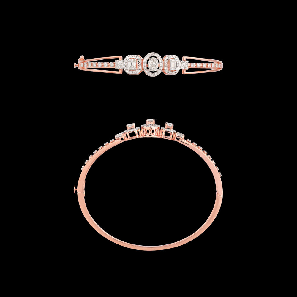 18K Rose Gold Diamond Kada - 2.023ct VS-IJ