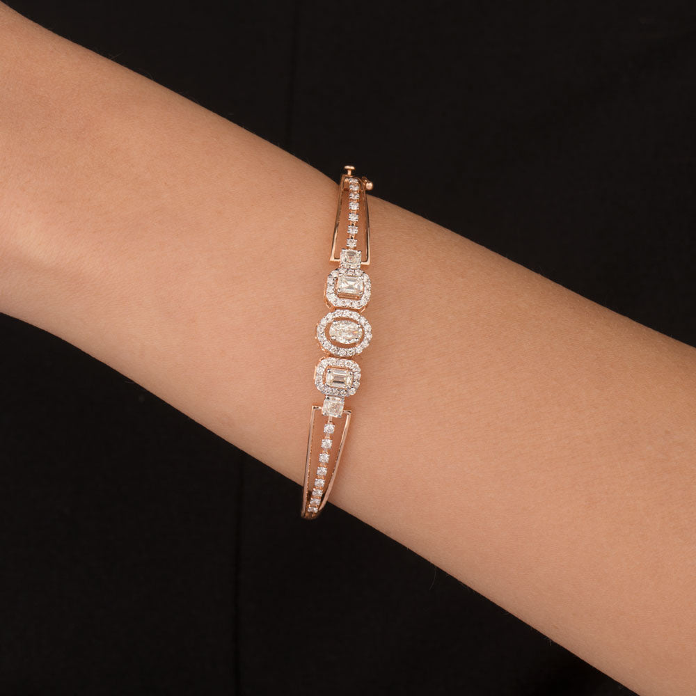 18K Rose Gold Diamond Kada - 2.023ct VS-IJ
