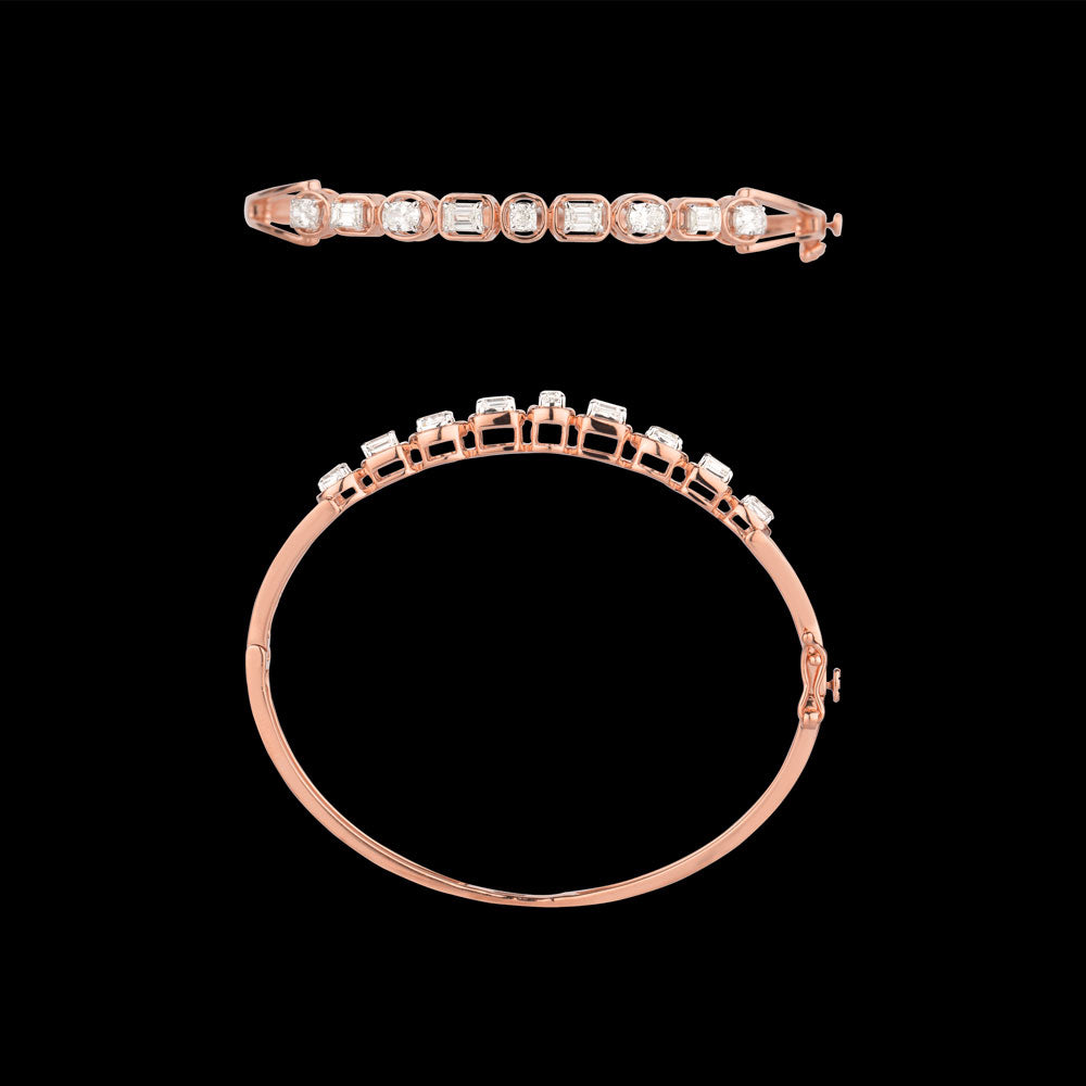 18K Rose Gold Diamond Kada - 1.22ct SI-IJ