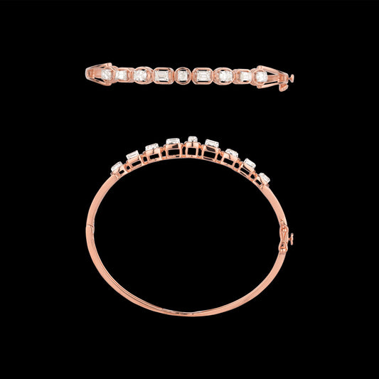 18K Rose Gold Diamond Kada - 1.22ct SI-IJ