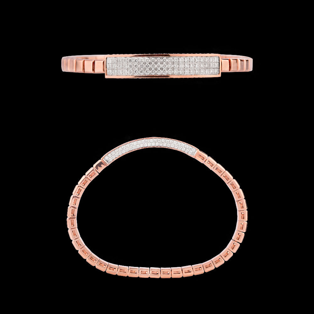 14K Rose Gold Diamond Kada - 2.512ct VVS-EF