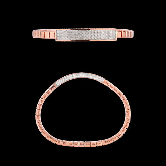 14K Rose Gold Diamond Kada - 2.512ct VVS-EF