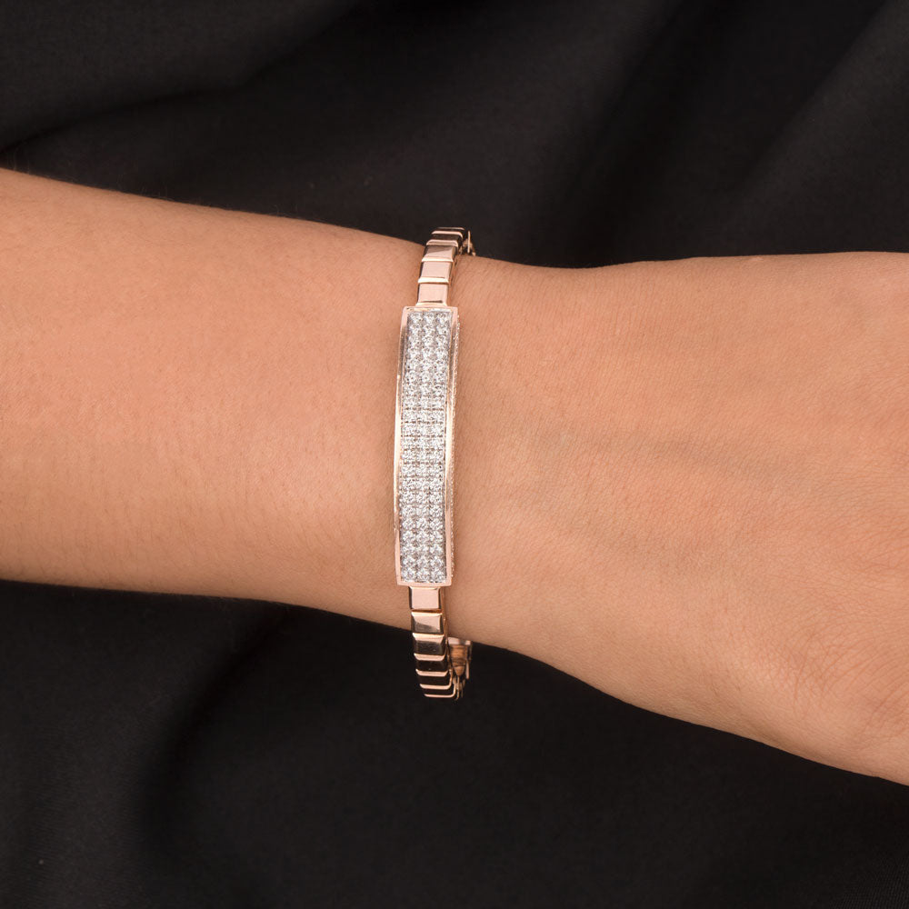 14K Rose Gold Diamond Kada - 2.512ct VVS-EF