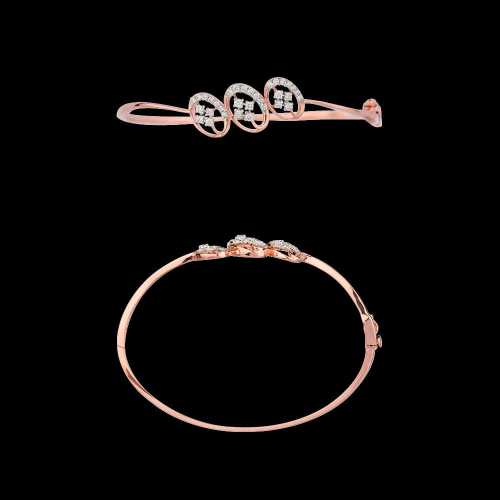 18K Rose Gold Diamond Kada - 0.453ct VVS-FG