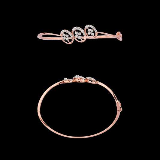 18K Rose Gold Diamond Kada - 0.453ct VVS-FG