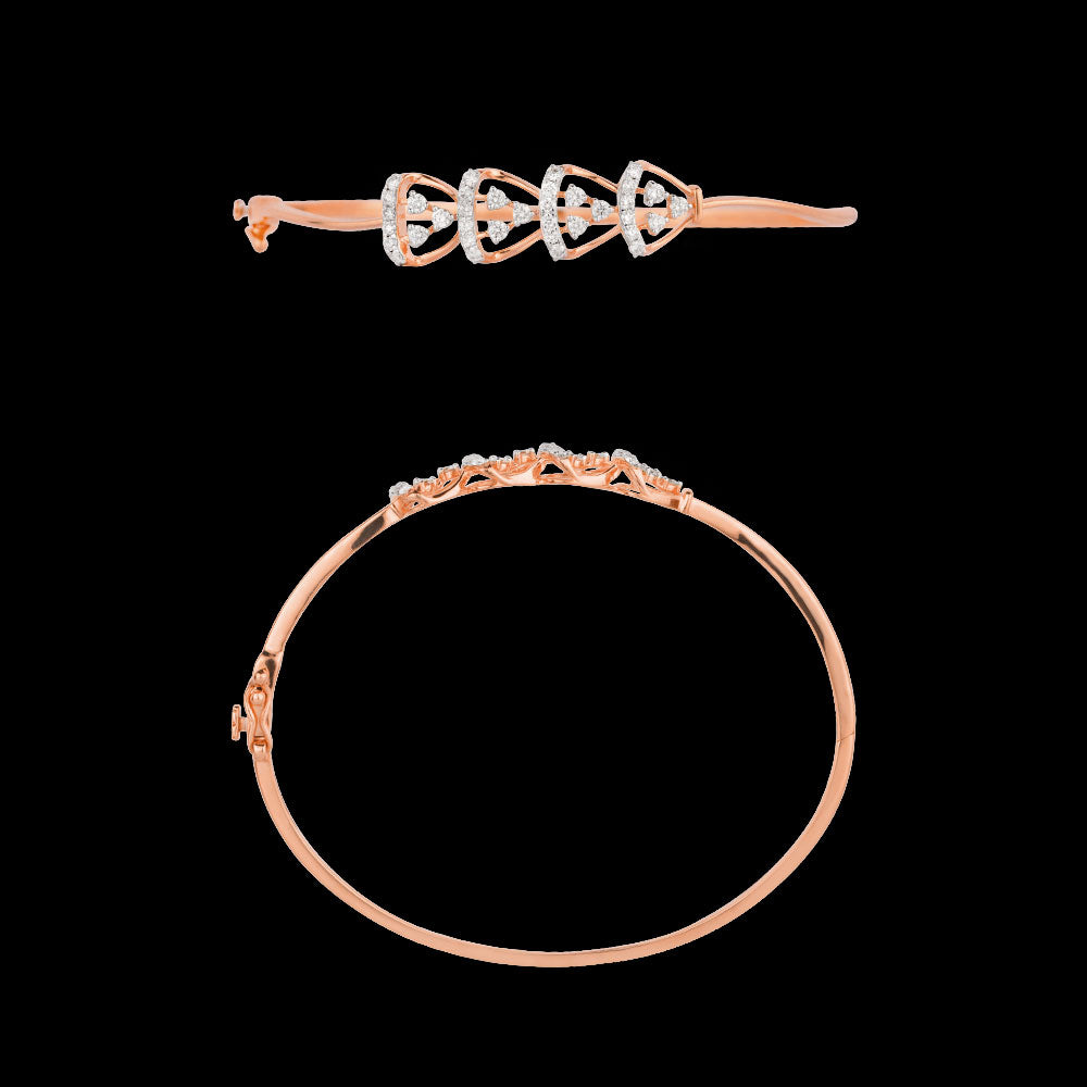 18K Rose Gold Diamond Kada - 0.525ct VVS-FG
