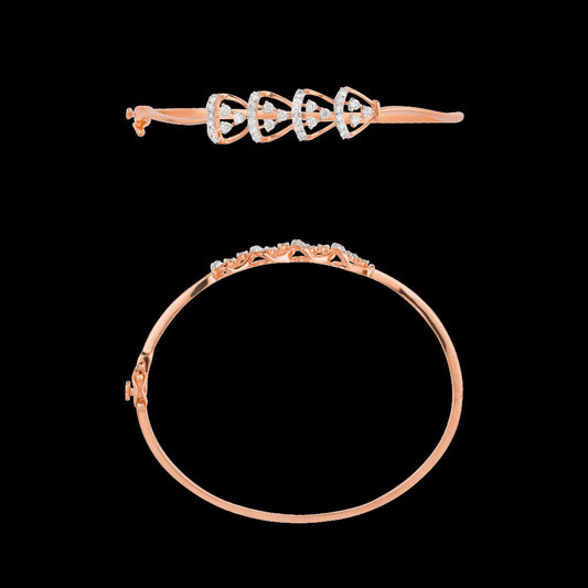 18K Rose Gold Diamond Kada - 0.525ct VVS-FG