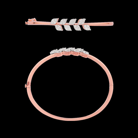 18K Rose Gold Diamond Kada - 0.671ct VVS-EF