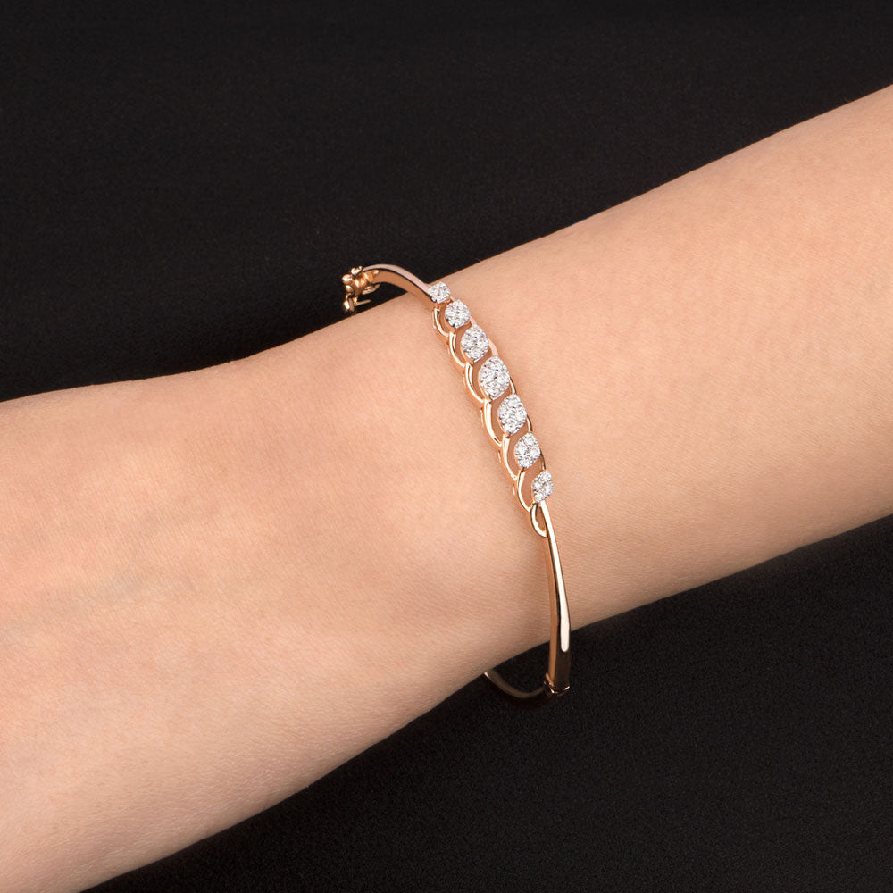 18K Rose Gold Diamond Kada - 0.452ct VVS-FG