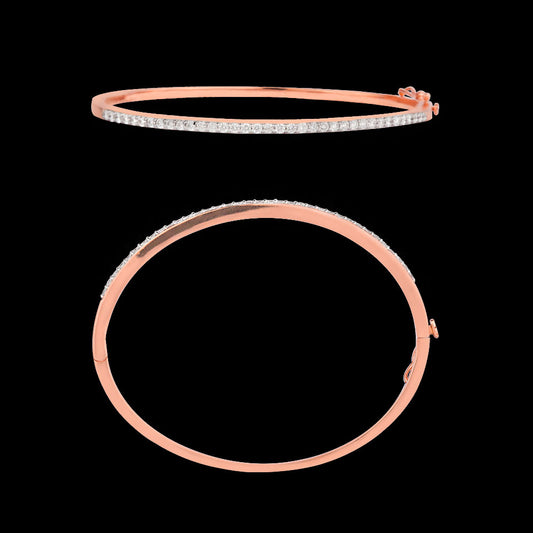 18K Rose Gold Diamond Kada - 0.77ct VS-SI-EF