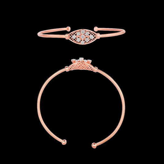 18K Rose Gold Diamond Kada - 0.375ct VVS-FG