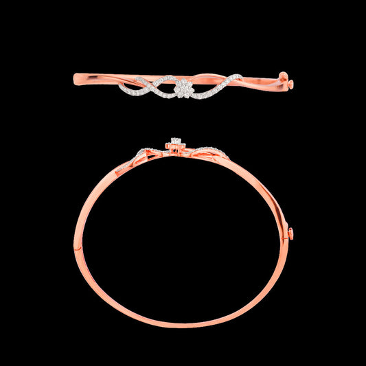 18K Rose Gold Diamond Kada - 0.475ct VVS-VS-HI