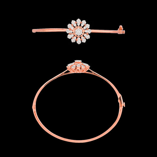 18K Rose Gold Diamond Kada - 0.557ct VVS-VS-HI